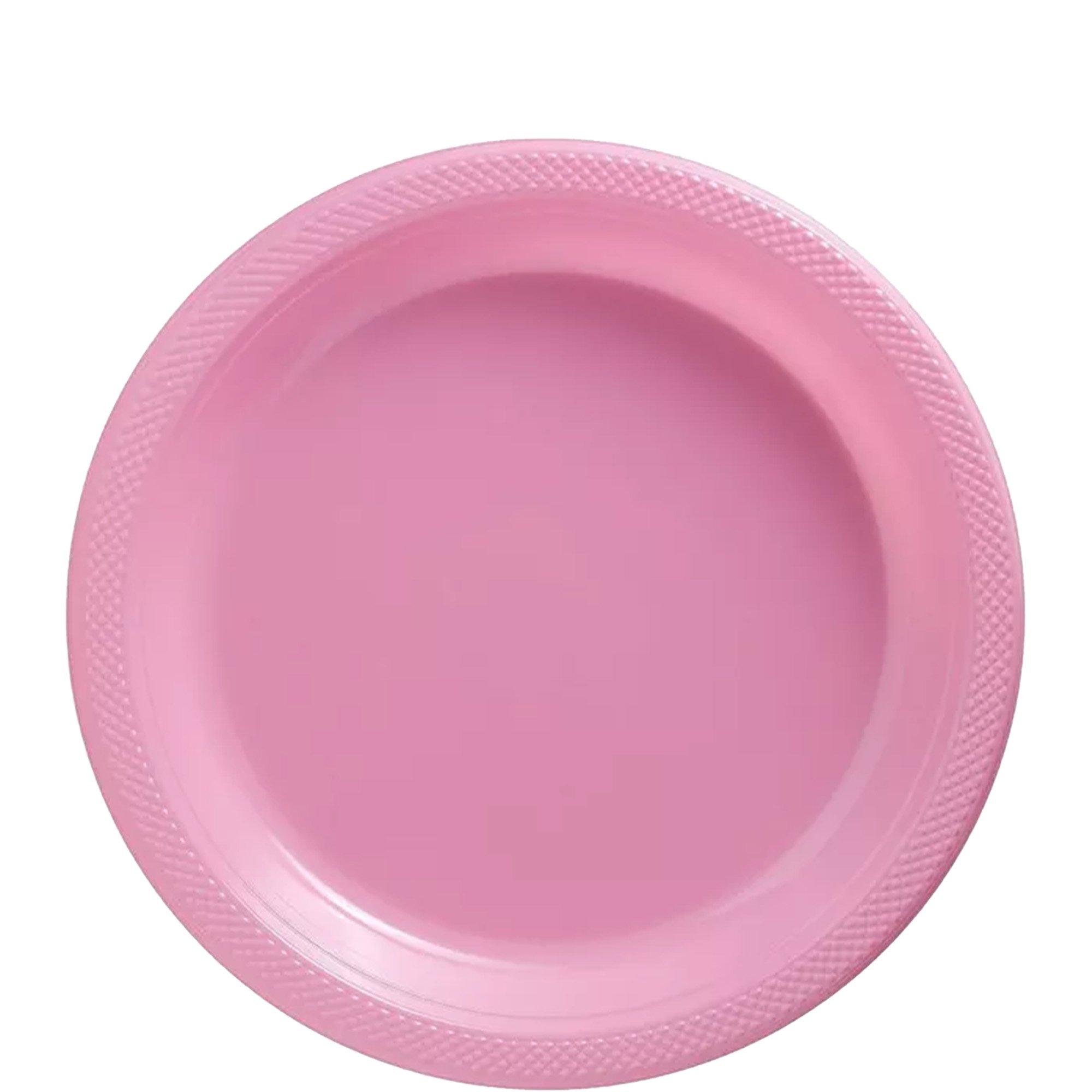 Big Party Pack Pink Plastic Dessert Plates 50ct Party City